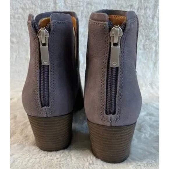 Lucky Brand Beylon Boot 10 Gray NWOT Nubuck Suede Zip Ankle Booties Western - Picture 4 of 7